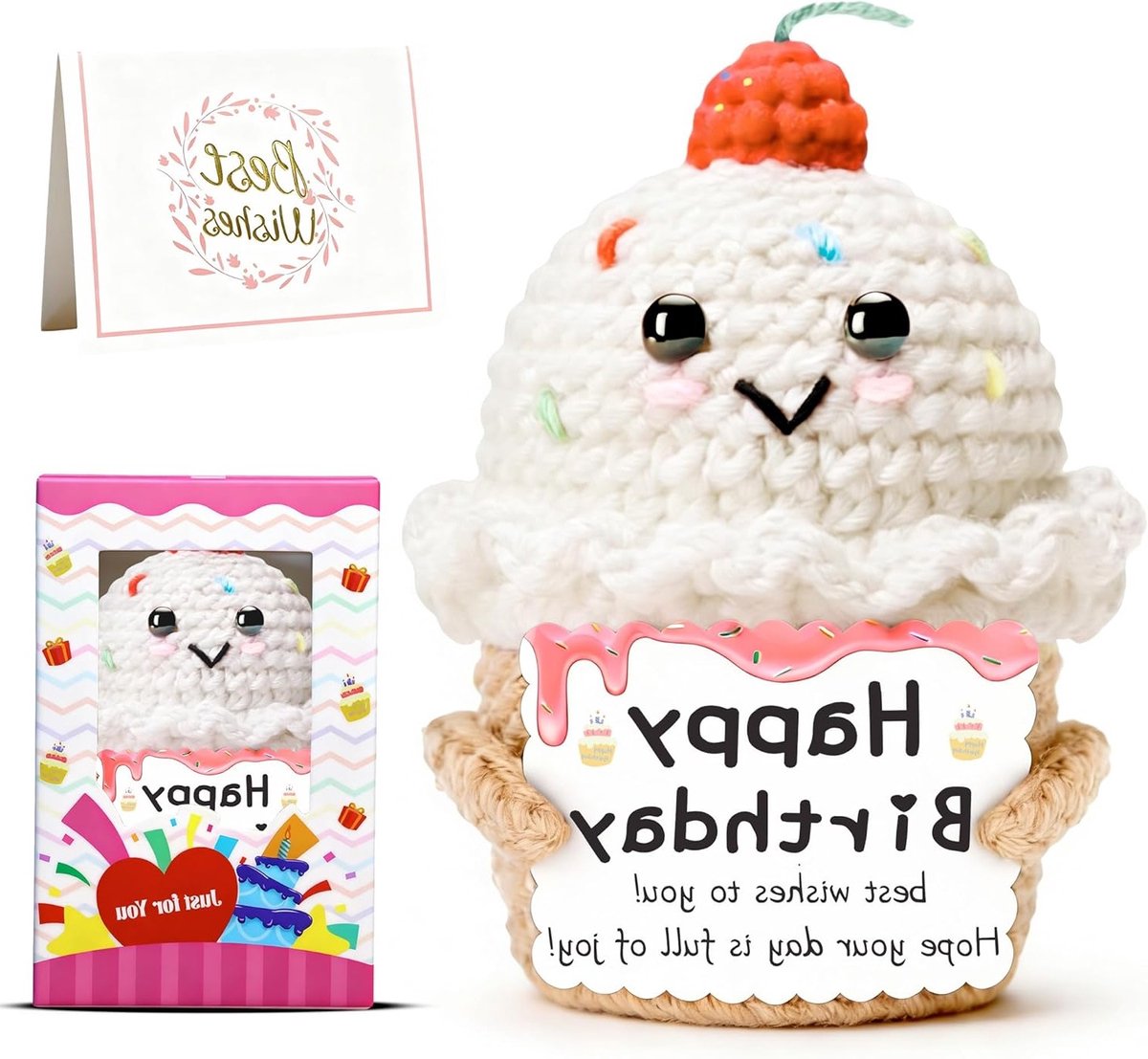 Gehaakte ijsjes als cadeau voor elke gelegenheid, perfect voor Vaderdag, Moederdag en als vrolijke bureaudecoratie