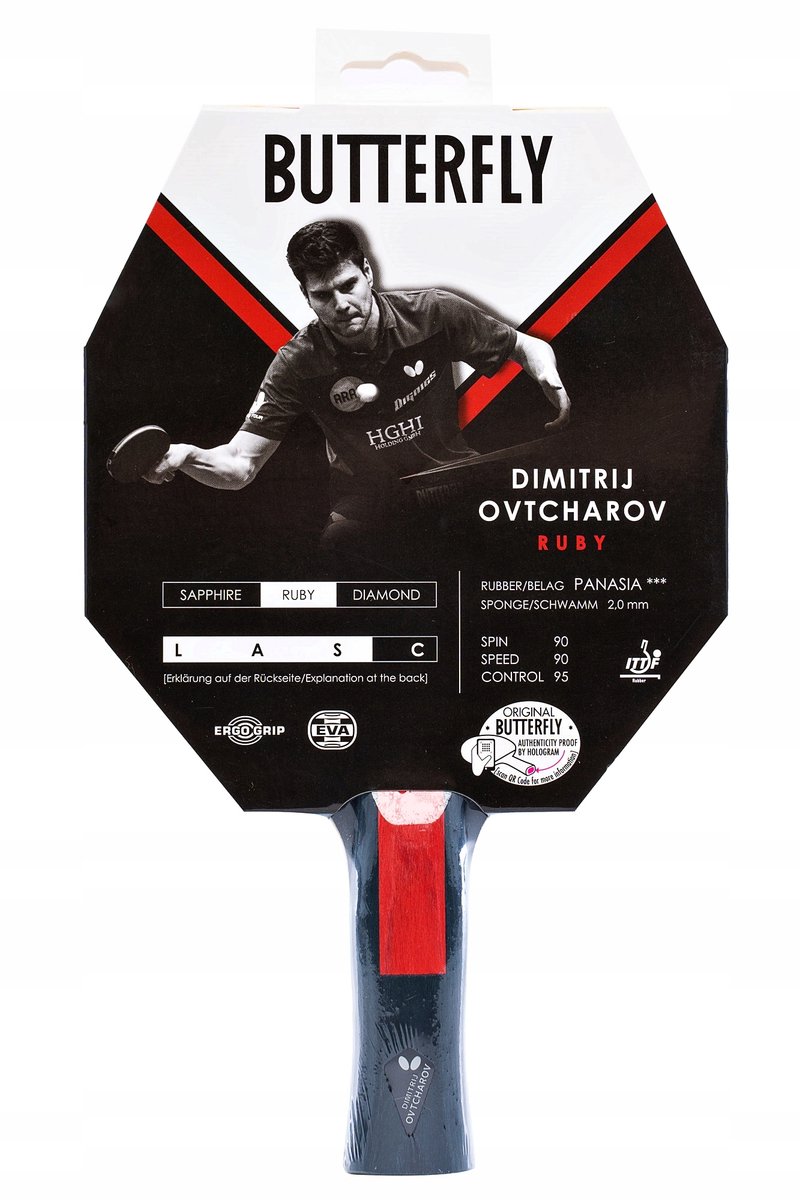 Butterfly Ovtcharov Ruby Tafeltennisracket - Snel & Precisie