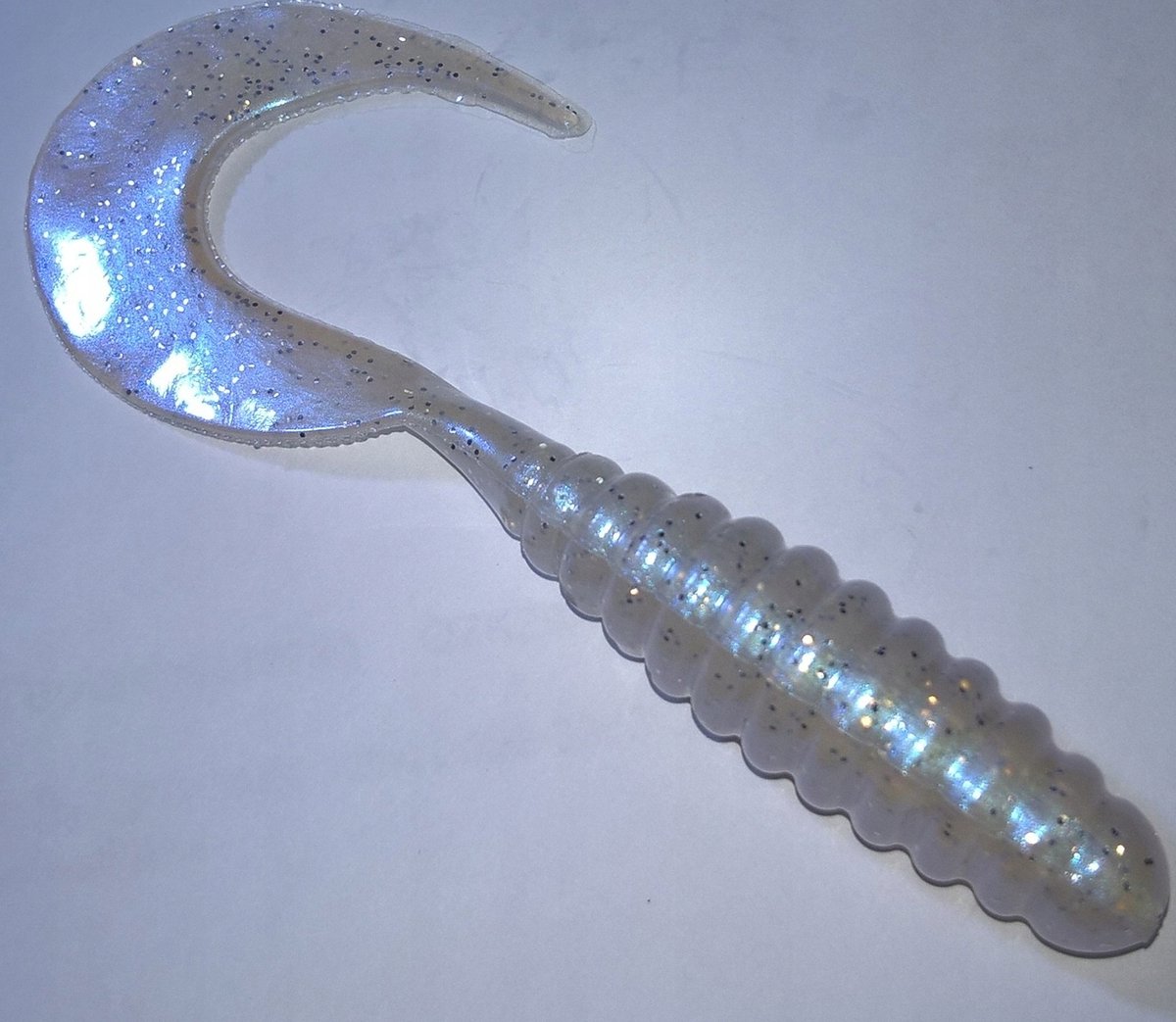 Mann's Twister 9cm - Zilveren Glitter Aas voor Vissers