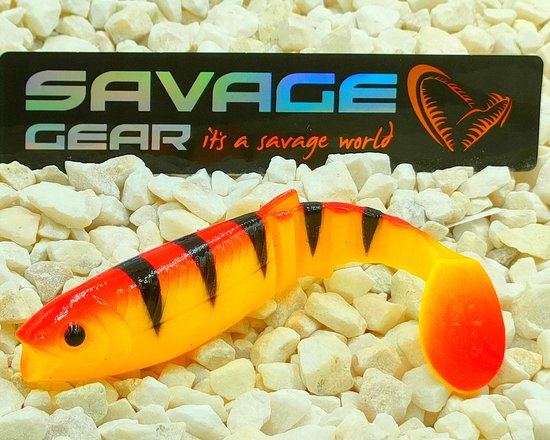 Savage Gear Cannibal Shad 10cm Gouden Ambulance - Zonder haak — afbeelding 4