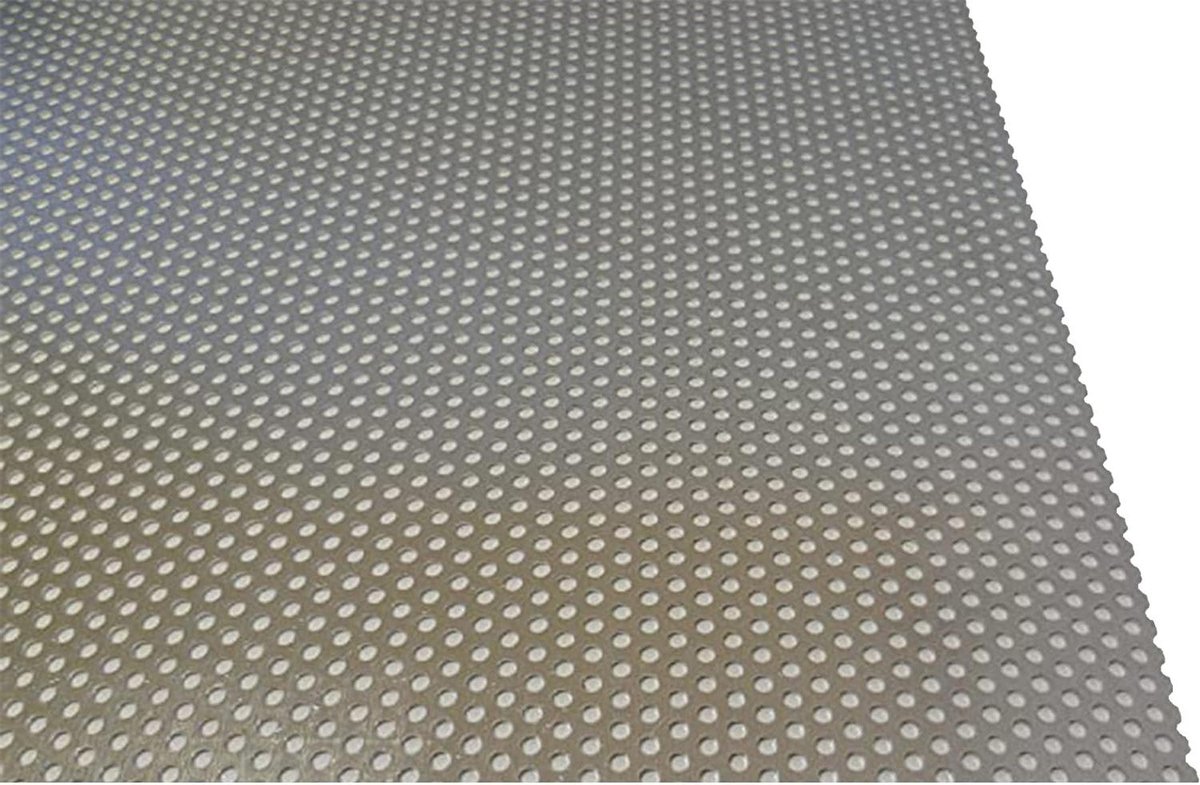Geperforeerde Plaat - Metaal Aluminium - Ventilatie Rooster - Ronde Gaten 3mm - 30 x 80 cm - Zilver