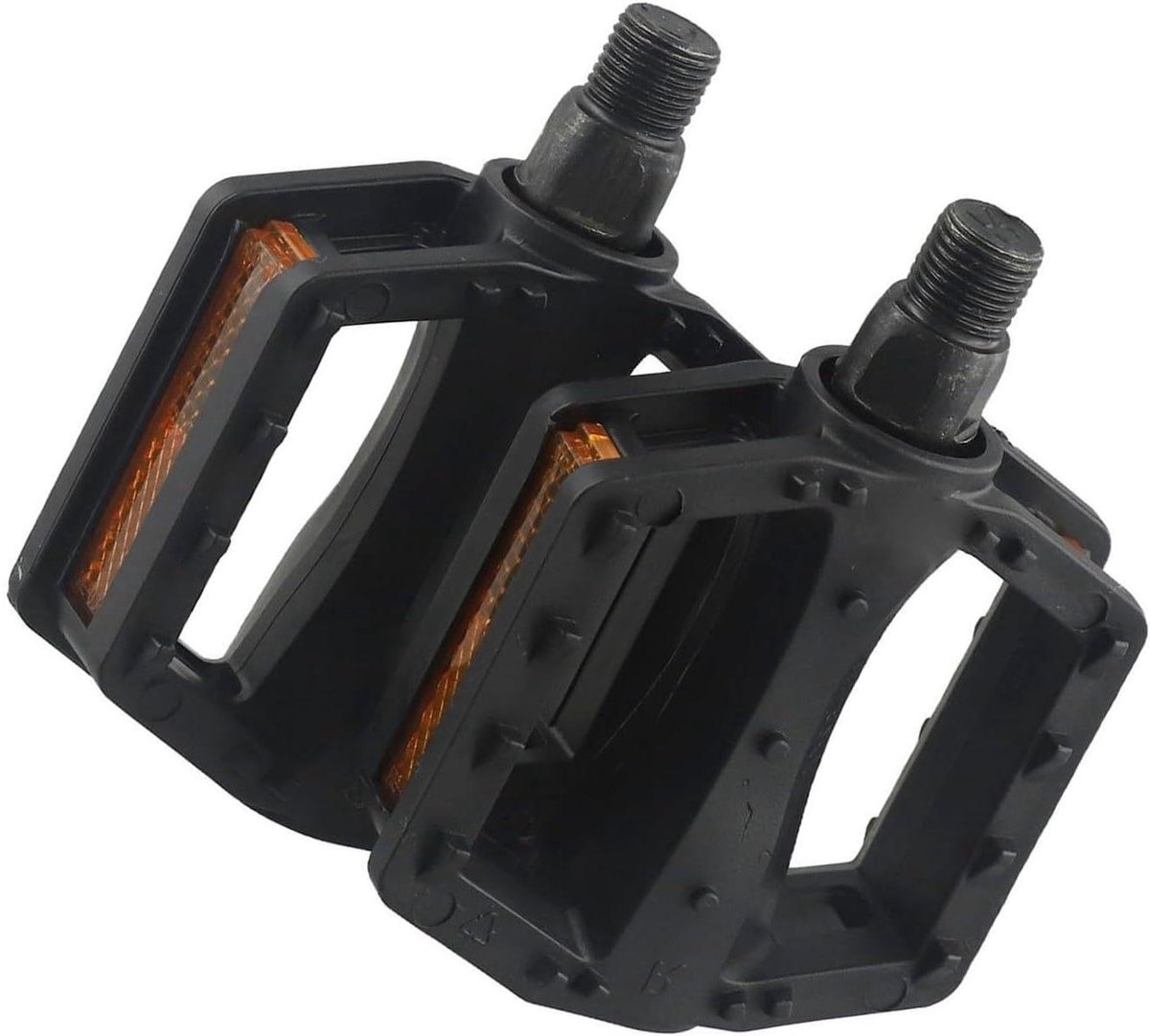 Kinderfietspedalen - Fietsaccessoires - Veilig Fietsen - Antislip Platform - 12 mm Schroefdraad - Zwart