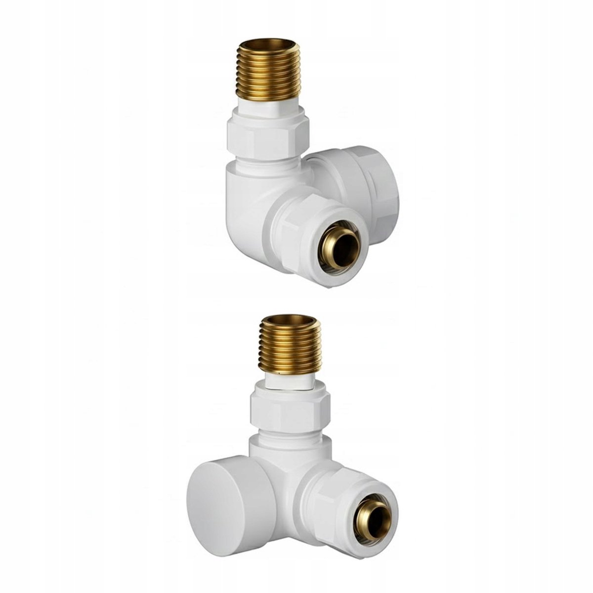 Osiële Radiatorafsluiter Set 1/2" Wit - Esthetisch & Functioneel