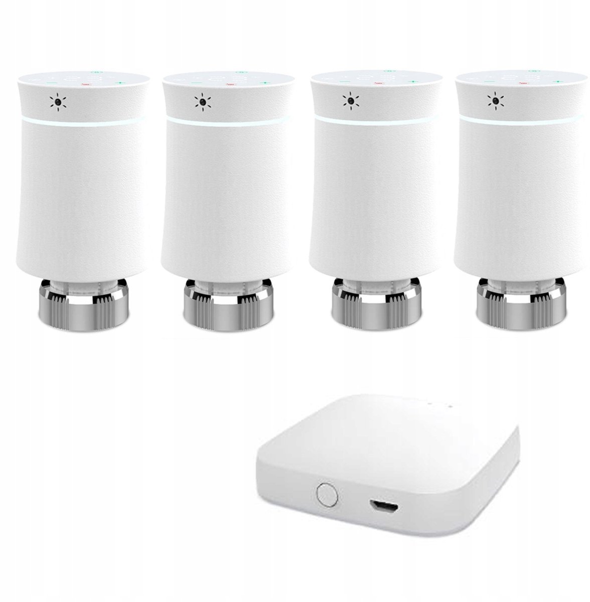 Zigbee Thermostaatkranen 4x + Hub - Slimme verwarming Tuya