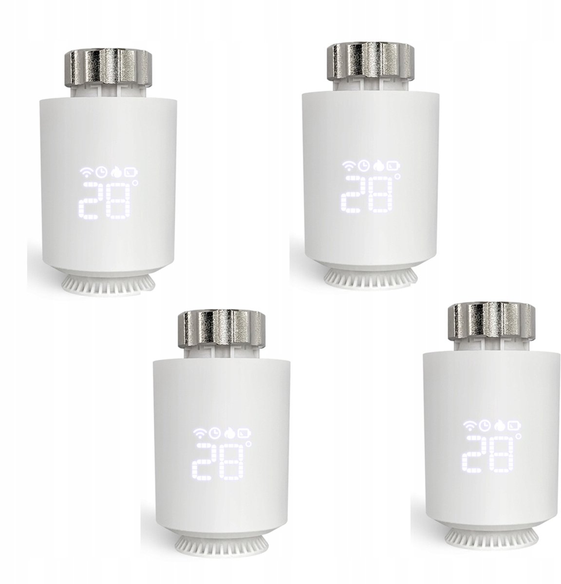 4x Tuya Zigbee Thermostaatkranen Set met Radiatorthermostaat