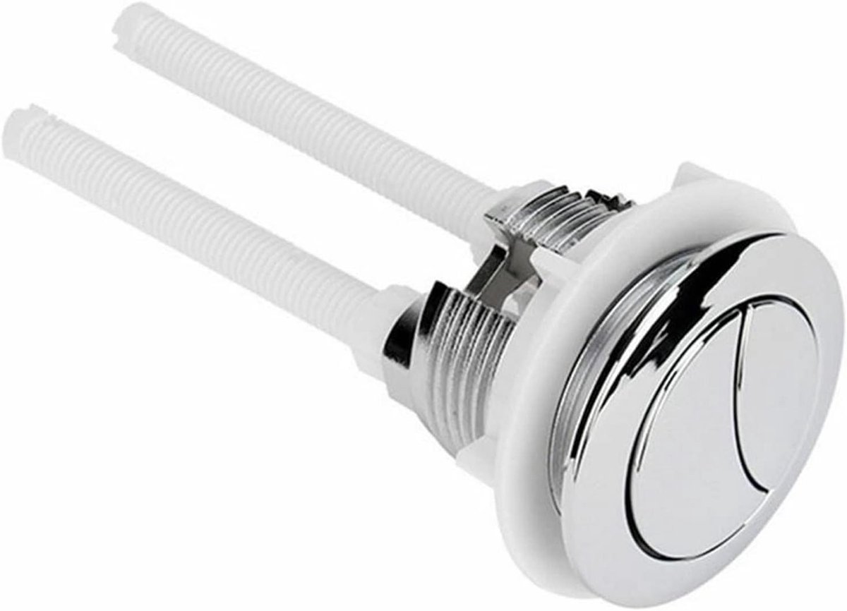 Toiletknop - Dubbele spoeling - Water besparen - Ronde vorm - 38mm - Zilverkleurig