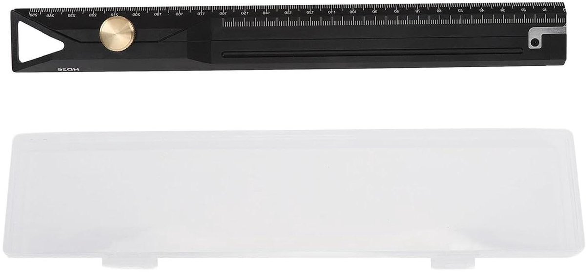 Rechte liniaal - Meetlat metaal - Nauwkeurig meten - Robuuste aluminiumlegering - 25 cm - Zilver