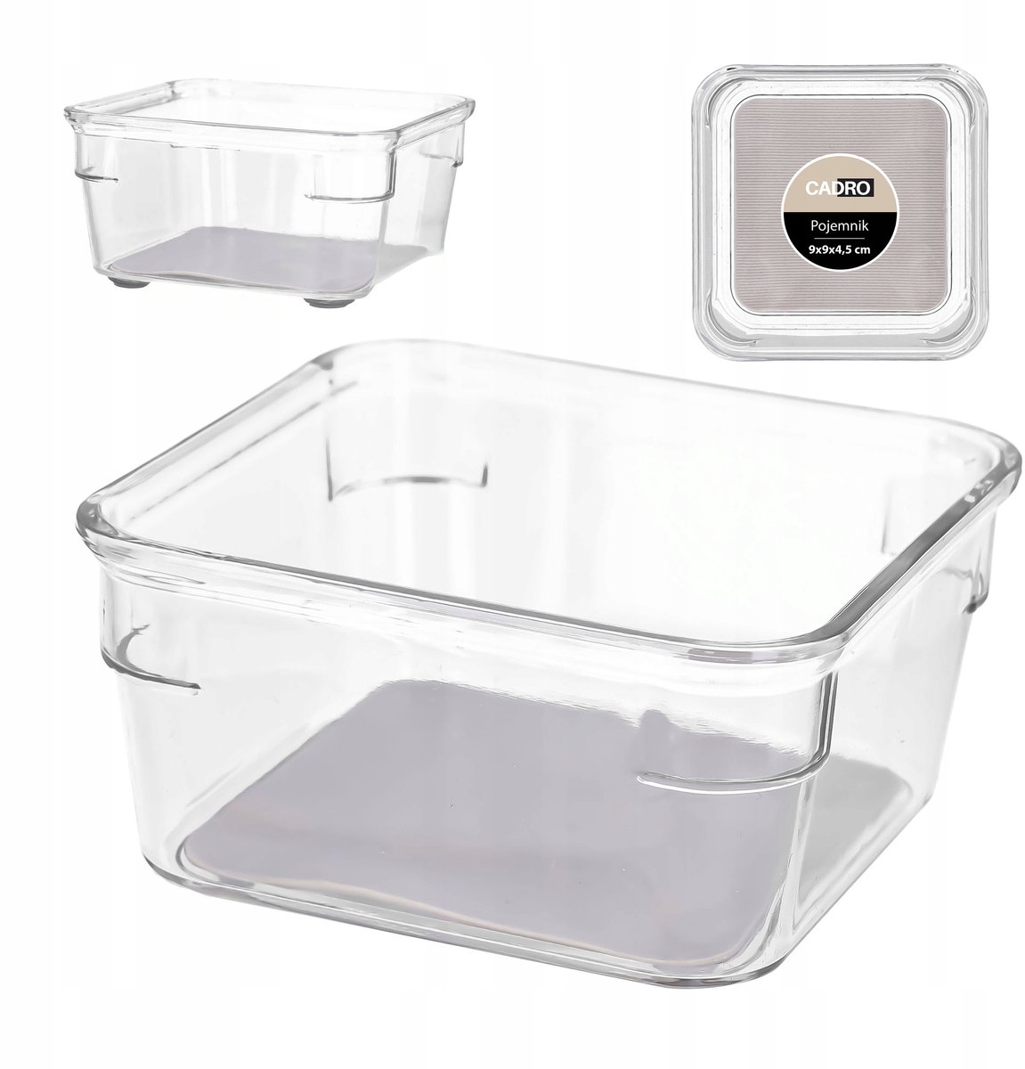 Kunststof Opbergbakje 9x9x4,5 cm - Organizer voor Diverse Accessoires