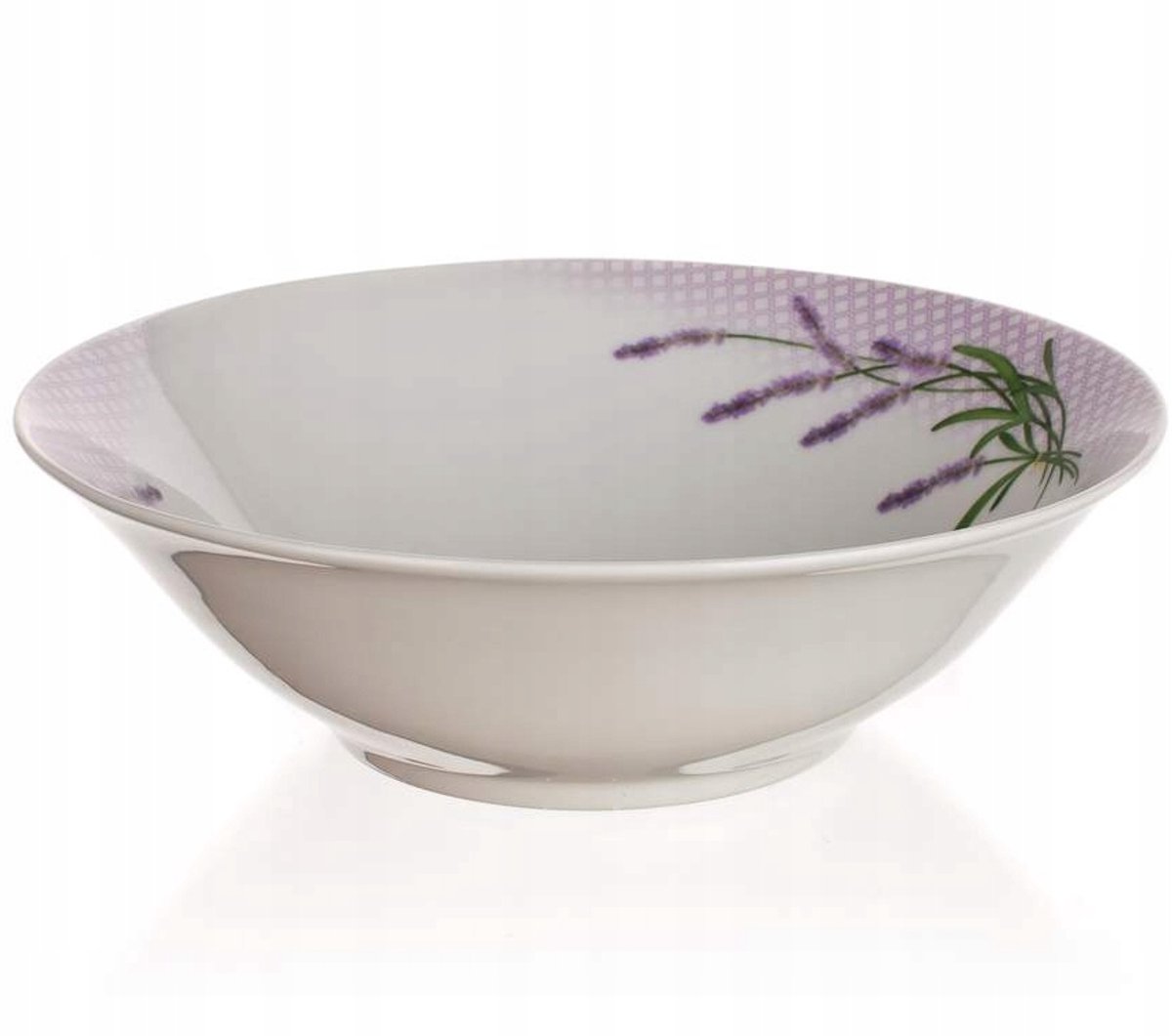 Porseleinen slakom 22,9 cm met lavendeldecoratie