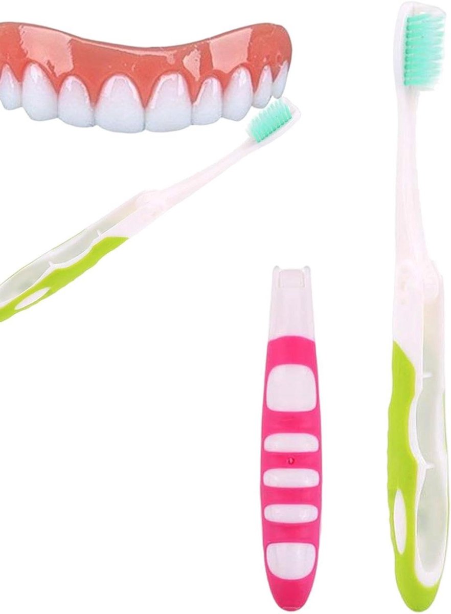 Opvouwbare Tandenborstel - Reisformaat Tandenborstel - Hygiënisch Werken - Hoge Dichtheid Borstels - 2 Stuks - Niet gespecificeerd