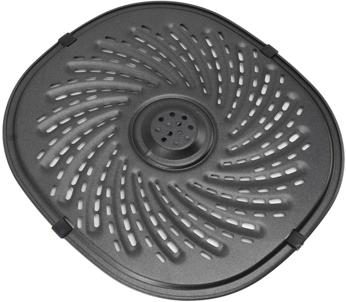 Dailygoods- Grillpan Roestvrij Staal - Antiaanbaklaag - Vaatwasmachinebestendig - Friteuse Grillpan - Geschikt voor Barbecue/Steak - Inclusief Olieborstel/Siliconen Pad - Frituurpan
