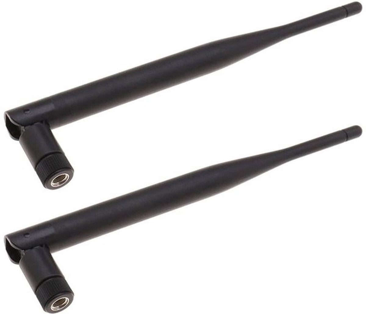 - WiFi Antenne - 6dBi Versterking - Omni-Directioneel - 2,4/5,8 GHz - Geschikt voor Router en Beveiligingscamera - 2 Stuks