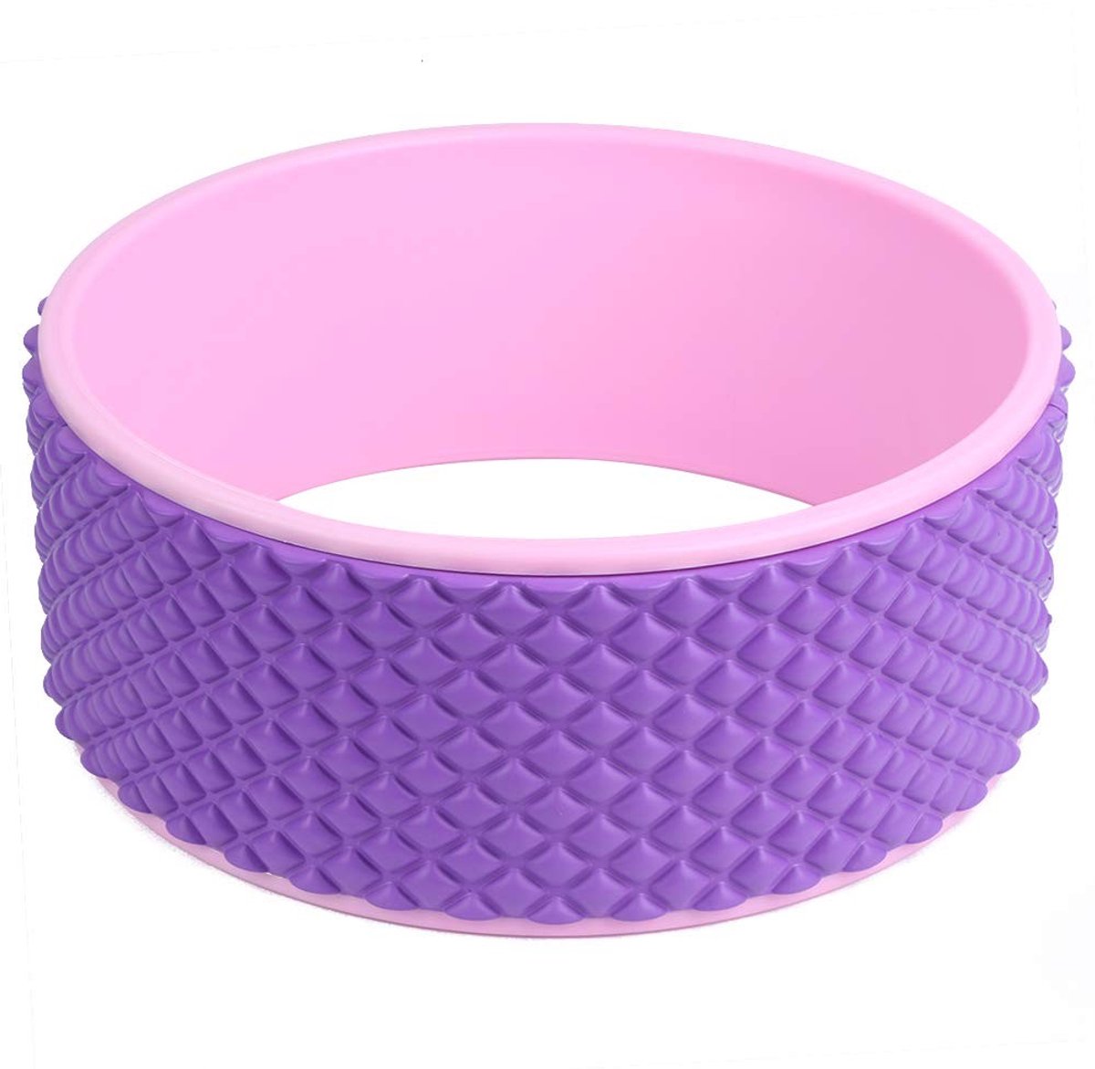BRENZOOS- Yoga Wheel Pijnverlichting - Flexibiliteit Verhogen - Pilates Roller - Rugpijn Massage - Eco Materialen - Sterk en Gripvast - Yogawiel