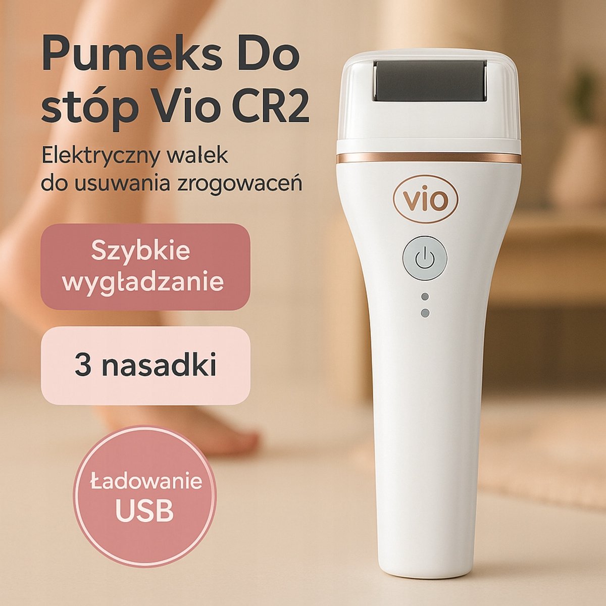 Elektrische voetvijl ViO CR2 - Draadloos en oplaadbaar