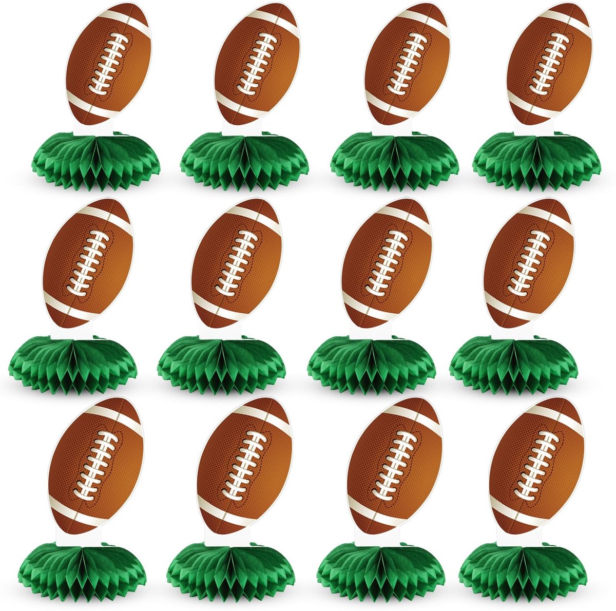 JHUBERS- Honingraat Tafeldecoratie - Honingraat Centerpieces - Tafeldecoratie Voetbal - Tafelsversiering - 12 Stuks - Feestdecoratie - Tafelversiering