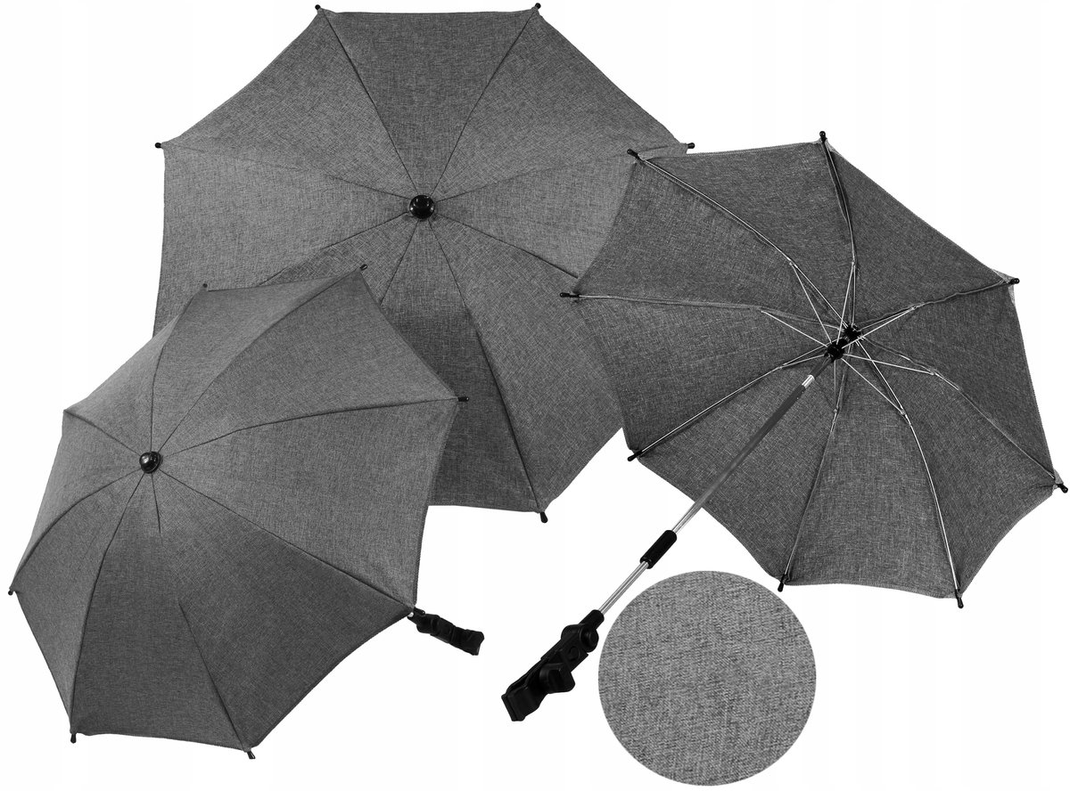 Babysi Kinderwagenparasol UV50+ Grijs Melange - Espiro