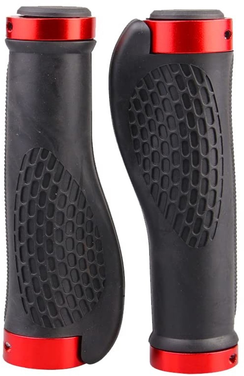 Dailygoods- Fietsstuurgrepen Antislip - Rubber/Metaal - Ergonomisch Ontwerp - Slipbestendig - Geschikt voor Stuur φ2-1"/φ0.79-1" - 1 Paar - Fietshandgrepen