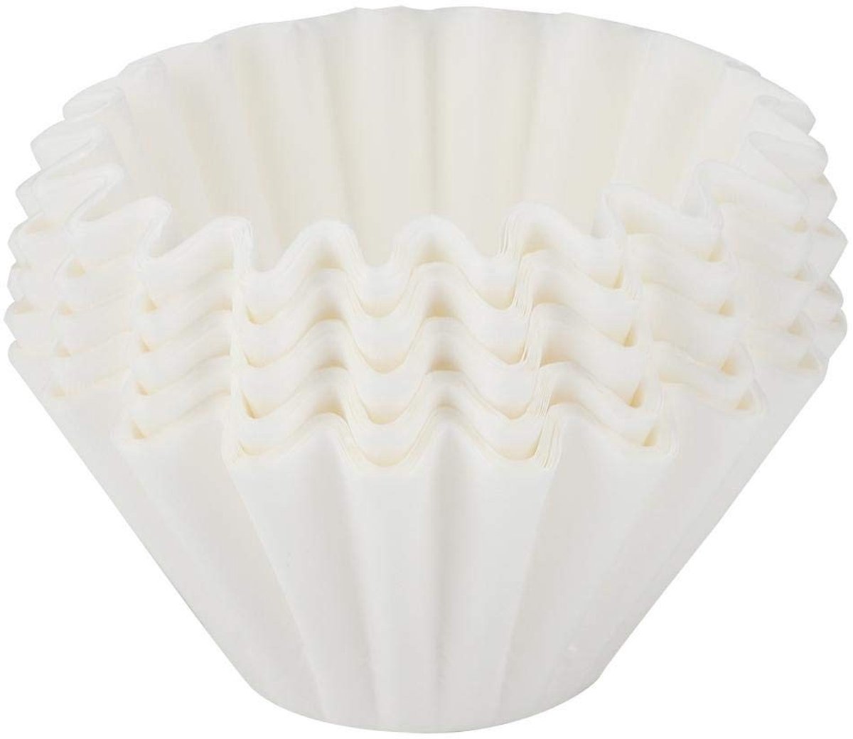 Dailygoods- Cakecup 50 Stuks - Wegwerp Koffiefilterpapier - Hoogwaardig Papier - Geurloos en Betrouwbaar - Geschikt voor Koffiebereiding - Golvend Ontwerp - Koffiefilter
