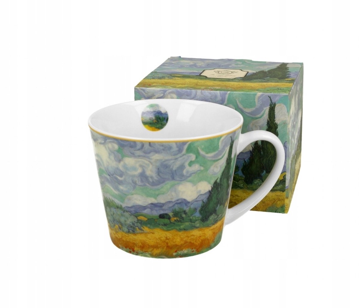 Grote Mok "Wheat Field" Duo Porselein 600ml - Van Gogh Kunst