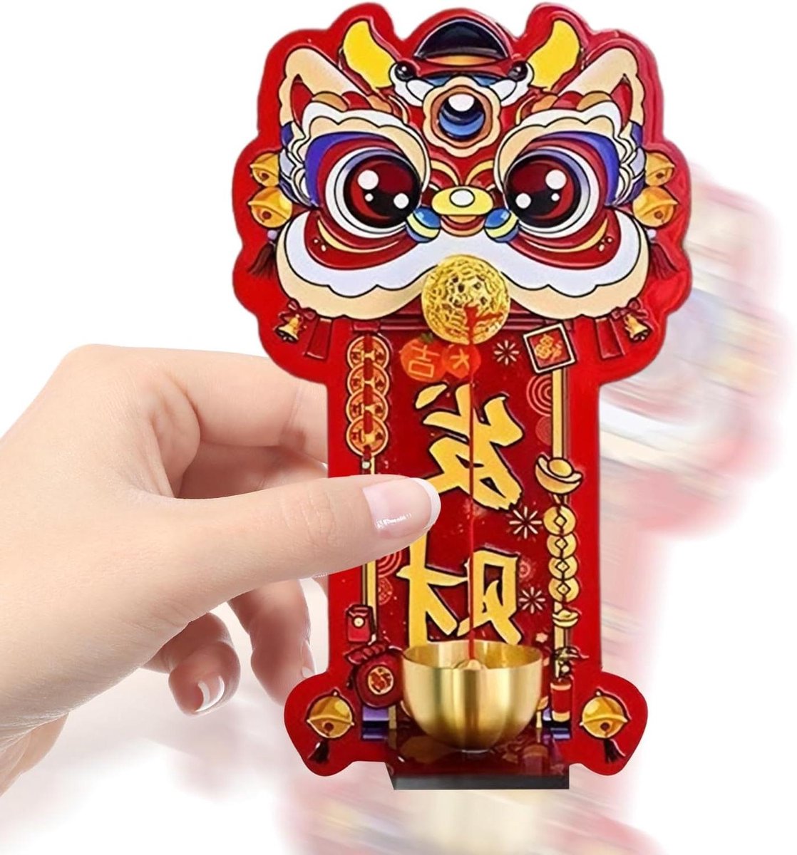 Magnetische deurbel - Decoratie bel - Entree verfraaien - Chinees Nieuwjaar stijl - 19x12x6 cm - Rijk