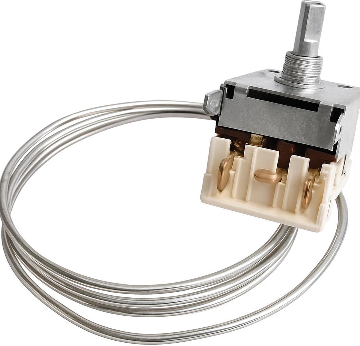 Koelkast thermostaat - Reserveonderdeel K59-L1260 - Temperatuur regelen - Mechanische vervanging - 1000 mm capillair - Zilver