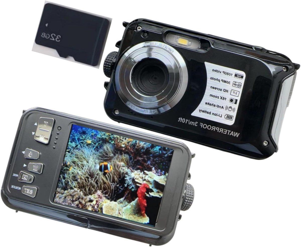 Actie Camera - Onderwater Camera - Avontuur Vastleggen - 30MP Resolutie - 30 Meter Waterdicht - Zwart