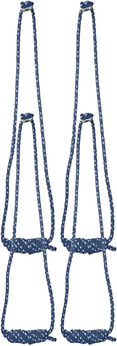 Beenstretcher riem - Yoga touw - Flexibiliteit training - Robuust katoen - 3.3 meter - Blauw