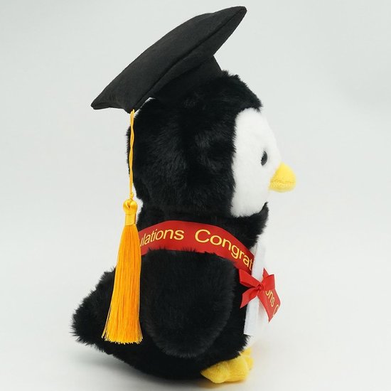 Pluche dier - Afstudeer pop - Diploma viering - Zachte metgezel - 20 x 12 x 10 cm - Uniek kenmerk — afbeelding 5