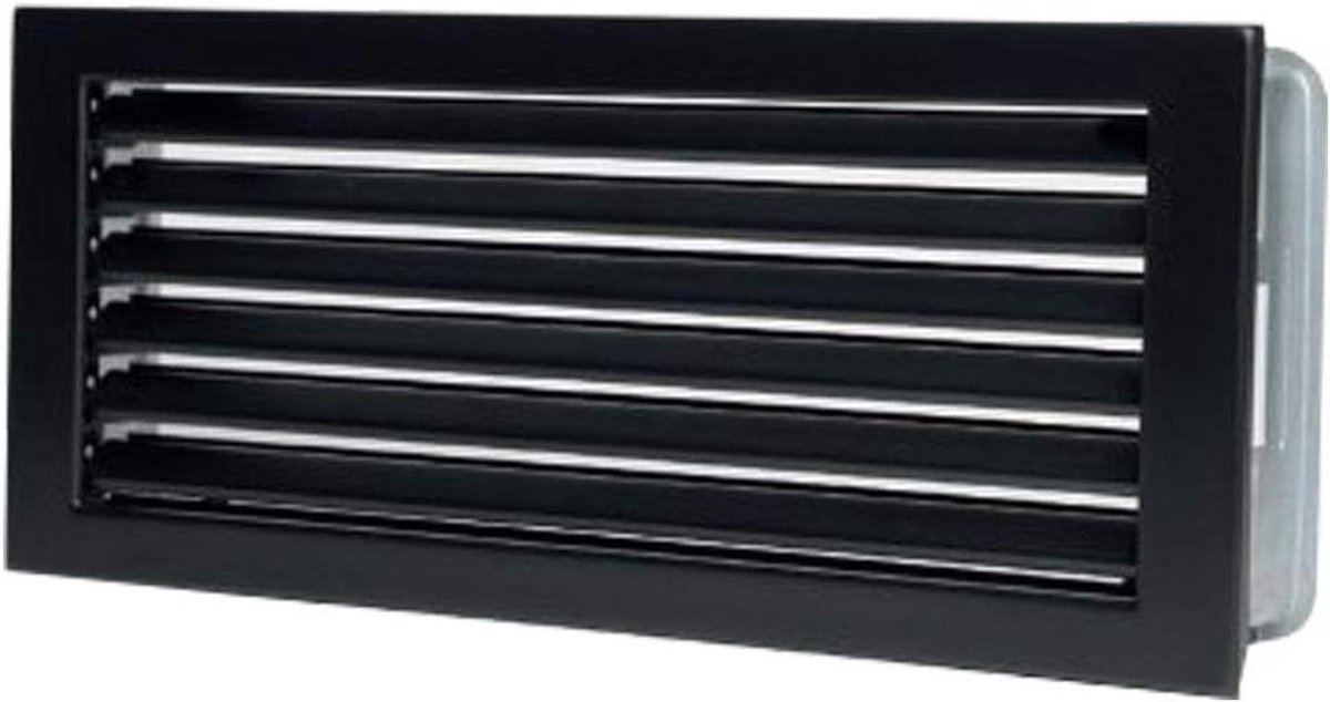 Koudluchtrooster - Ventilatierooster - Luchtcirculatie Verbeteren - Eenvoudige Installatie - 45x15 cm - Zwart