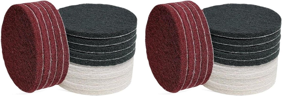 Schuurpads Set - Polijstschijven - Oppervlakken Reinigen - Nylon Materiaal - 30 Stuks 5 inch - Zoals Getoond