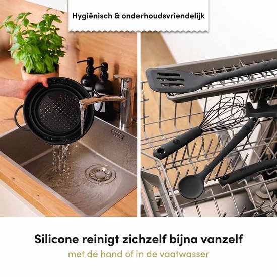 Hoffmann opvouwbaar vergiet - Ø 23,5 cm - siliconen - ruimtebesparend - vaatwasserbestendig — afbeelding 2