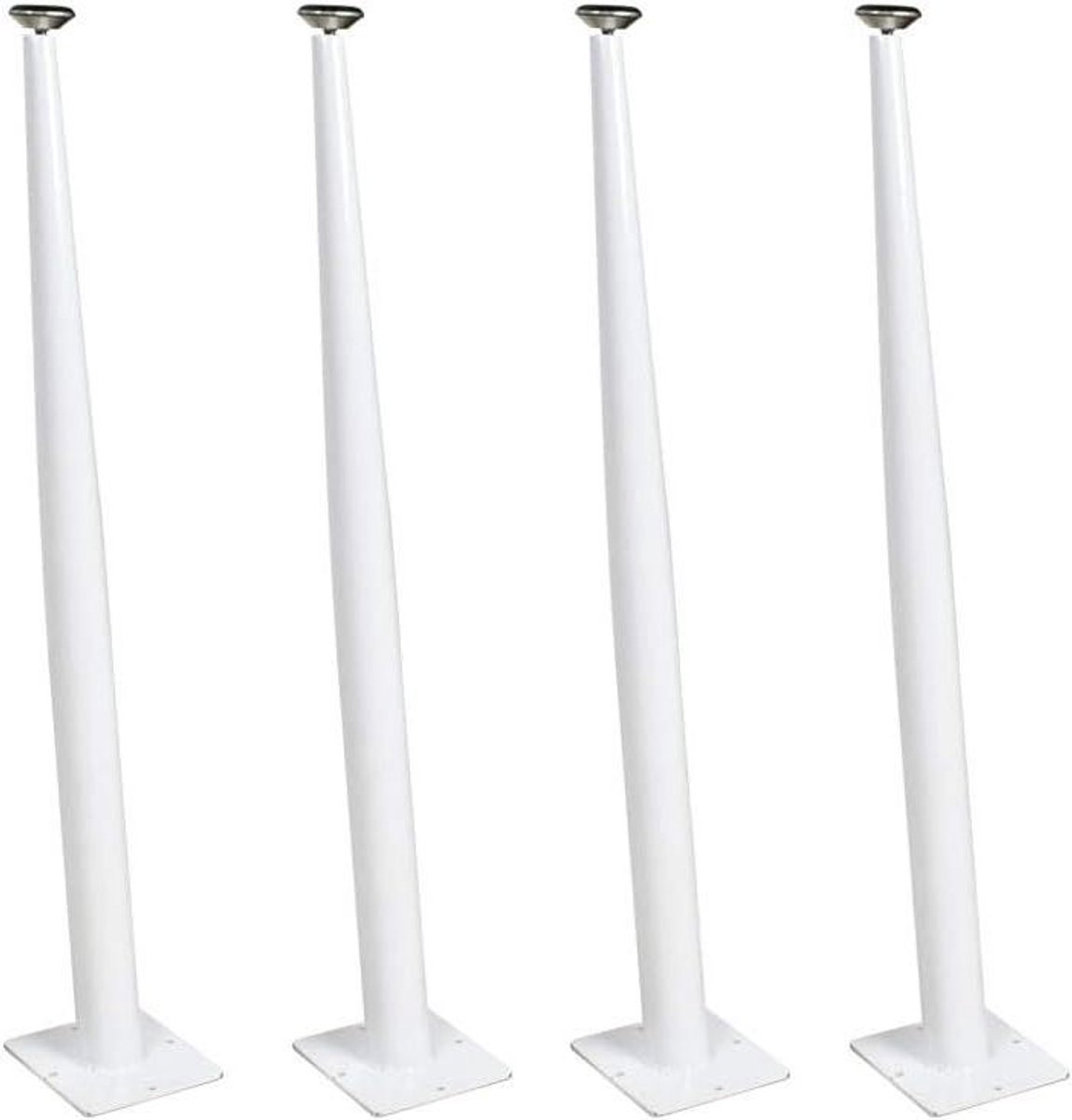 Meubelpoten - Tafelonderstellen - Meubels maken - Verstelbare voetjes - 60 cm - Wit