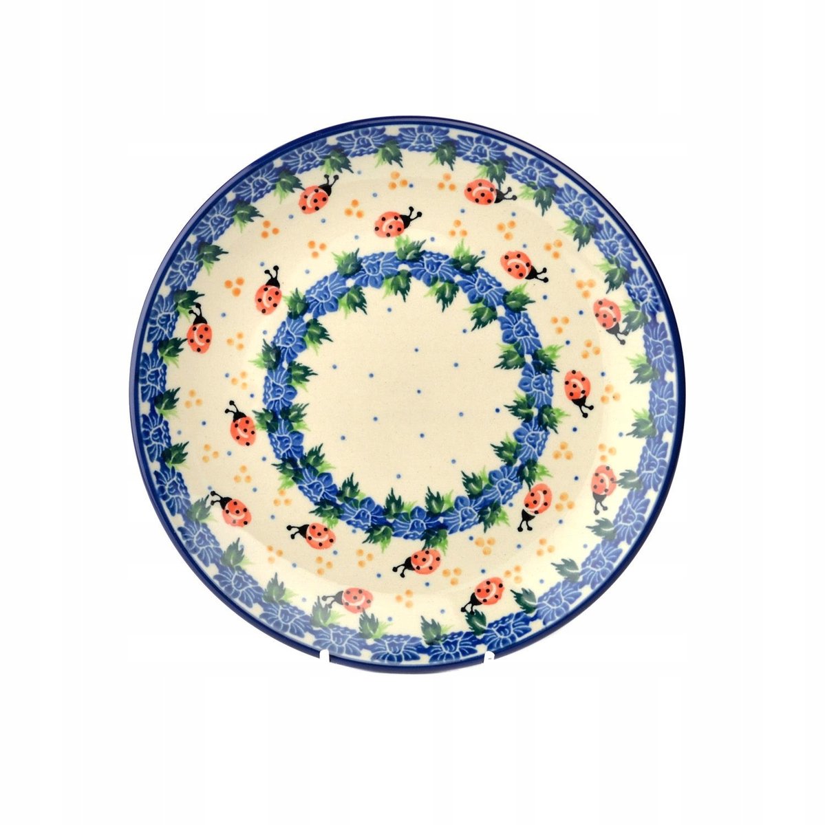 Bolesławiec dessertbord 20 cm - handgemarkeerd keramiek