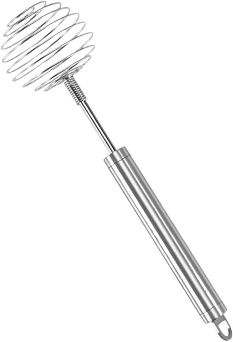 Eierklopper Bal - Handmixer Garde - Mengen Ingrediënten - Veersysteem Roestvrij Staal - 24 cm - Zilver