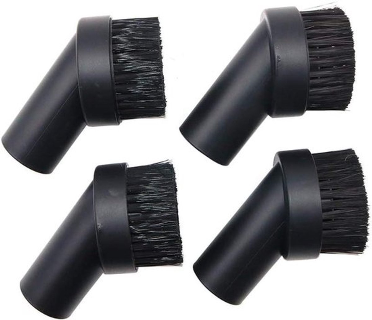 Zachte Stofzuiger Borstel Set - 4 Stuks - Ronde Borstels - Schoonmaak Tool - Afstoffen Borstel - PP - 32 mm