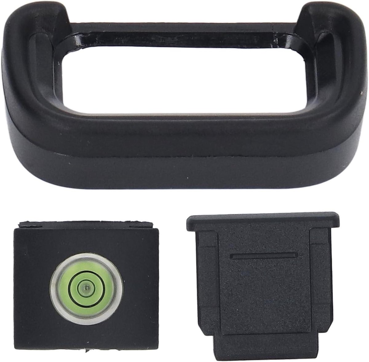 Camera Oogschelp Set - Zoeker Accessoires - Verbeteren Fotografie - Met Ingebouwde Waterpas - 1 cm Hoog - Zwart