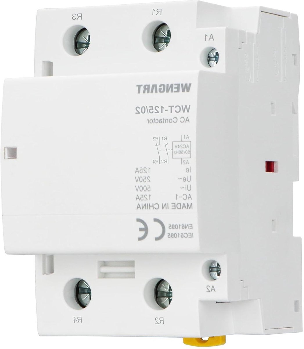 Modulaire Bescherming - AC Contactor - Circuits Schakelen - Eenvoudige DIN-railmontage - 125 Ampère - Grijs