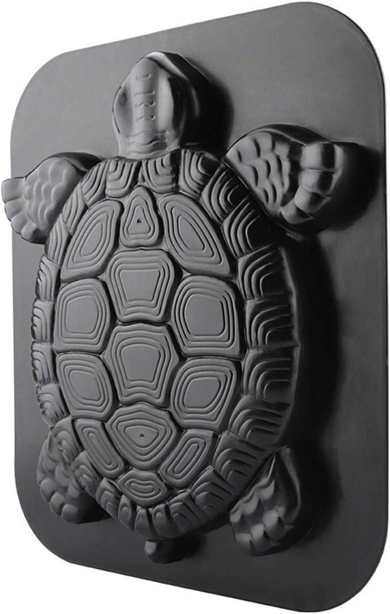 Betonvorm Schildpad - Padvorm Tuin - Tuin Decoratie - Herbruikbaar Plastic - 1 kg - Zwart