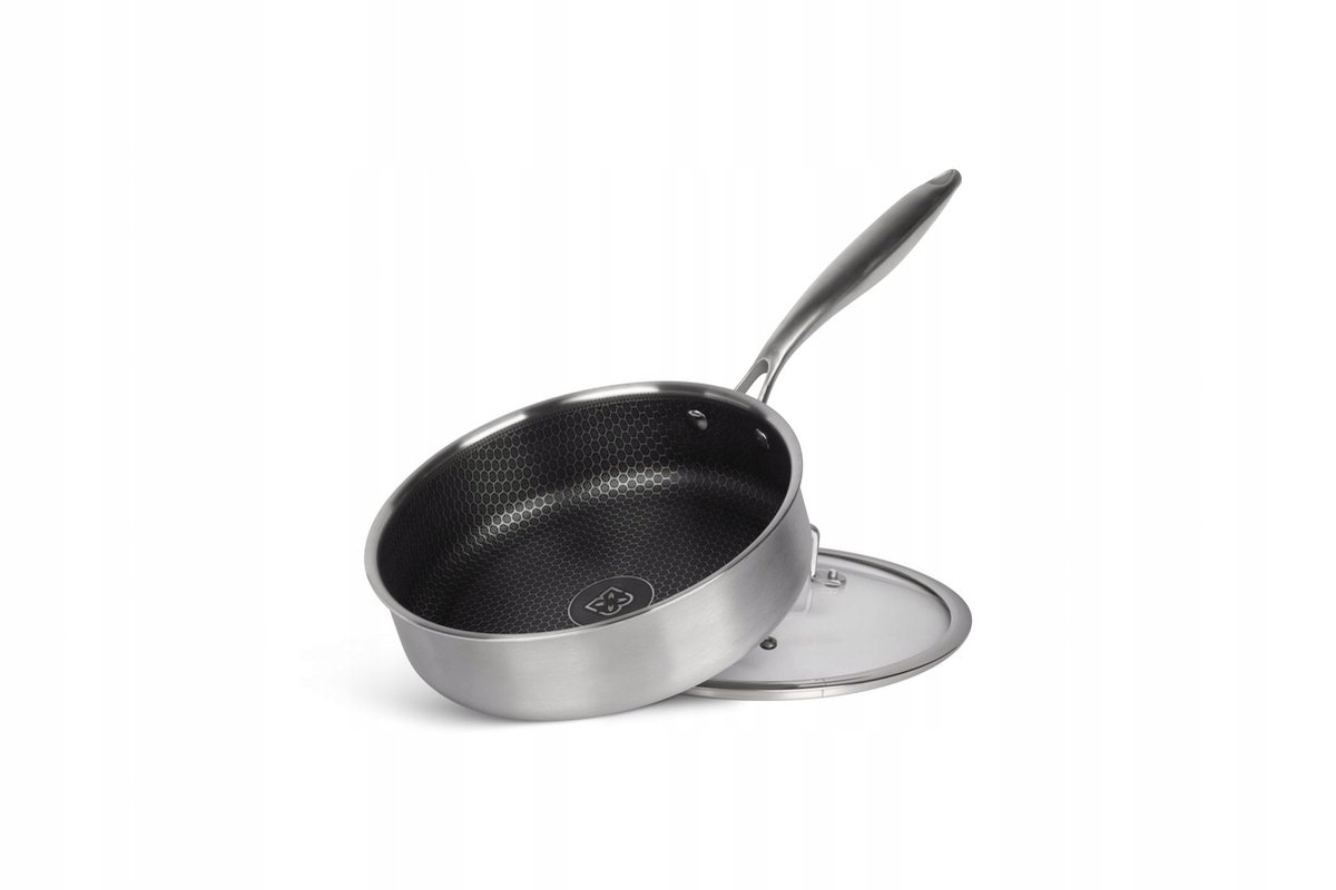 RVS Koekenpan met Anti-aanbaklaag & Deksel - 26cm - Inductie