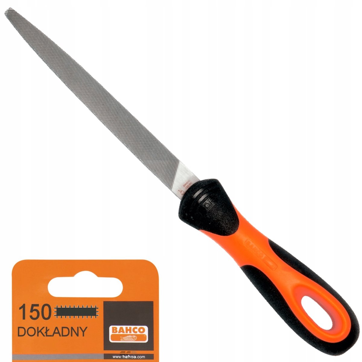 Bahco Hand-/blokvijl platspits met ergonomisch hecht - 150 mm - Half-zoet