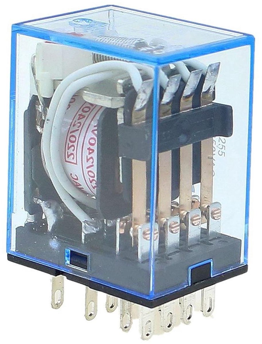 Elektromagnetisch Relais - Mini Schakelrelais - Automatisering Sturen - Verzilverde Gouden Contacten - 10 Stuks - Zwart