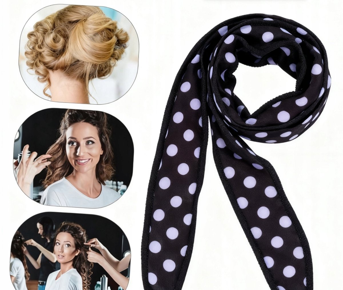 12x Zachte Slaap Haarrollers voor Blowout Krullen