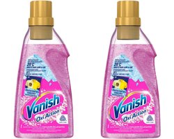 Vanish Oxi Action Wasbooster Gel – Vlekverwijderaar – 2 x 750 ml – Nieuwe Formule – Zonder Bleekmiddel – Anti-Geuroplossing – Geschikt voor Wol & Zijde