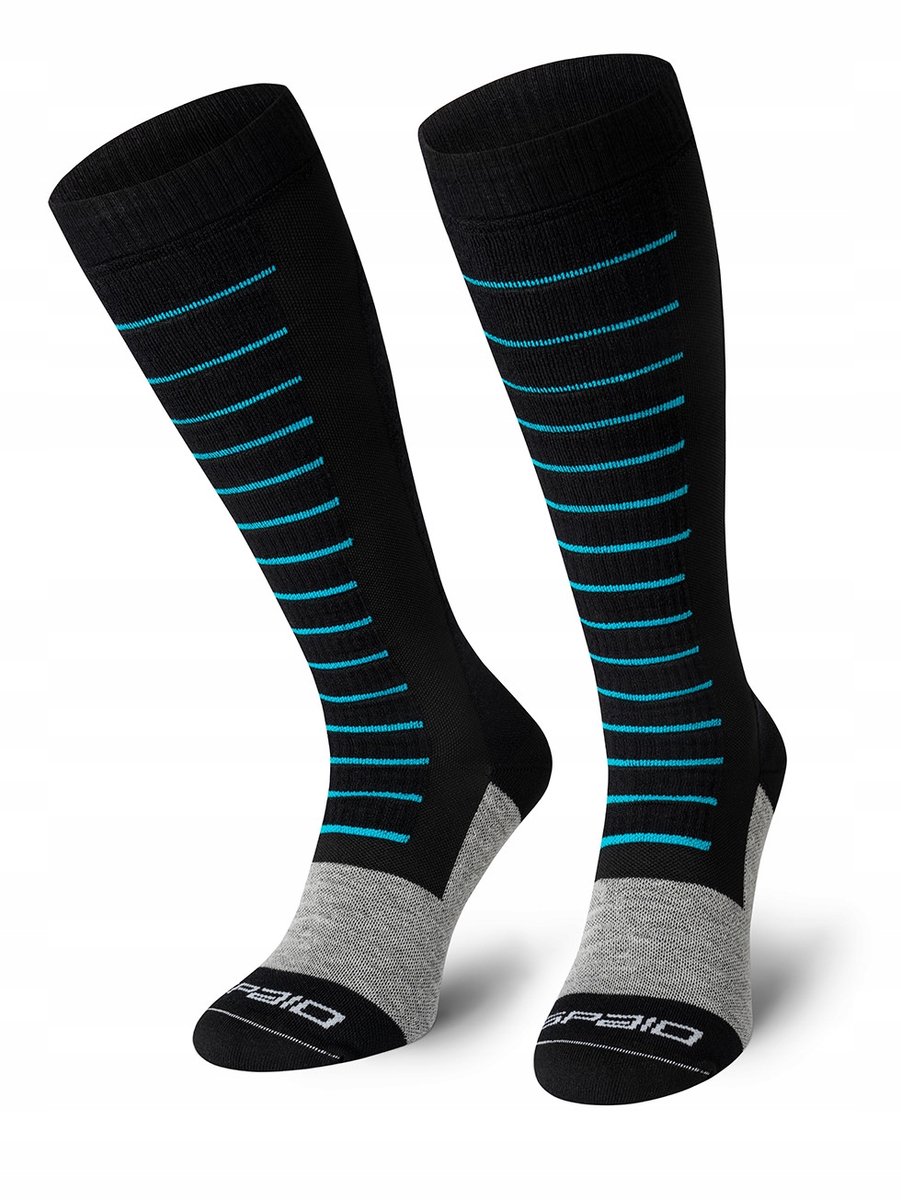 Spaio FIERCE compressie skisokken 41-43 Zwart