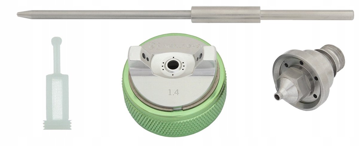 Spuitpistoolmondstuk 1,4 mm HVLP met tankfilter