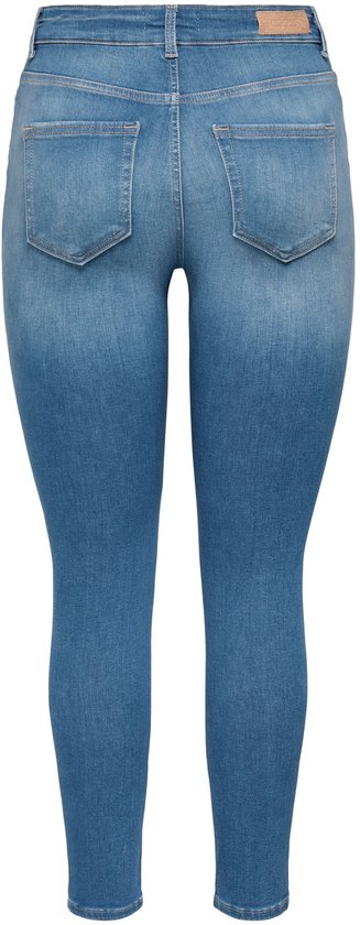 Achterkant van een lichtblauwe skinny jeans met hoge taille van ONLY.