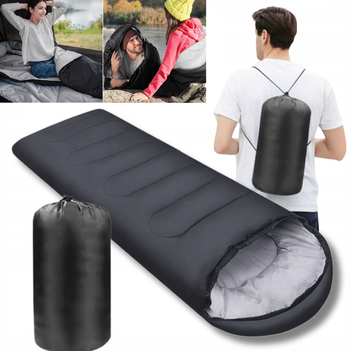 Militaire Kampeer Slaapzak met Capuchon - Warm en compact