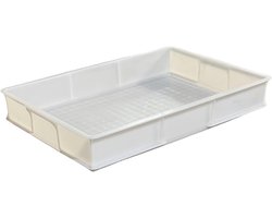 Lekbak Airco - Wateropvangbak - Voorkom Lekken - Sterk Kunststof - 61 x 40 x 9.5 cm - Wit