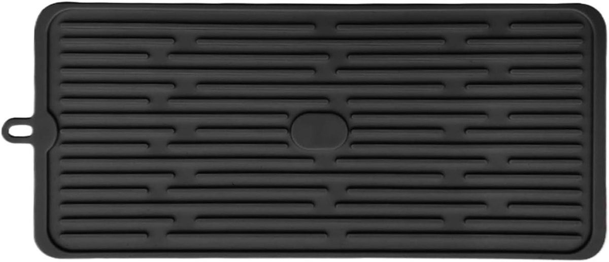 Koffiemachine Mat Antislip Onderlegger Keuken Beschermen Schokabsorberend Ontwerp 47x20cm Zwart