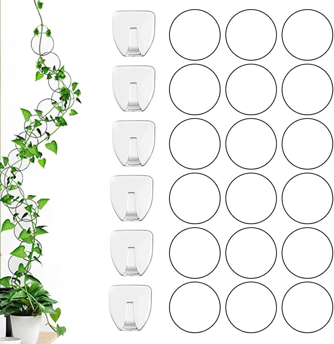 Plantensteun Ketting - Klimplant Ondersteuning - Planten Groei - Moderne Esthetiek - 228 cm - Zwart